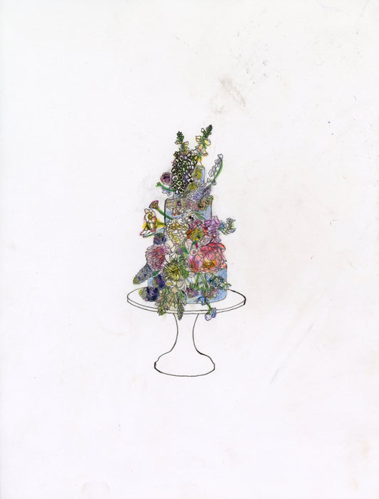 Rachel Sugar Flower Wedding Cake (Unframed)